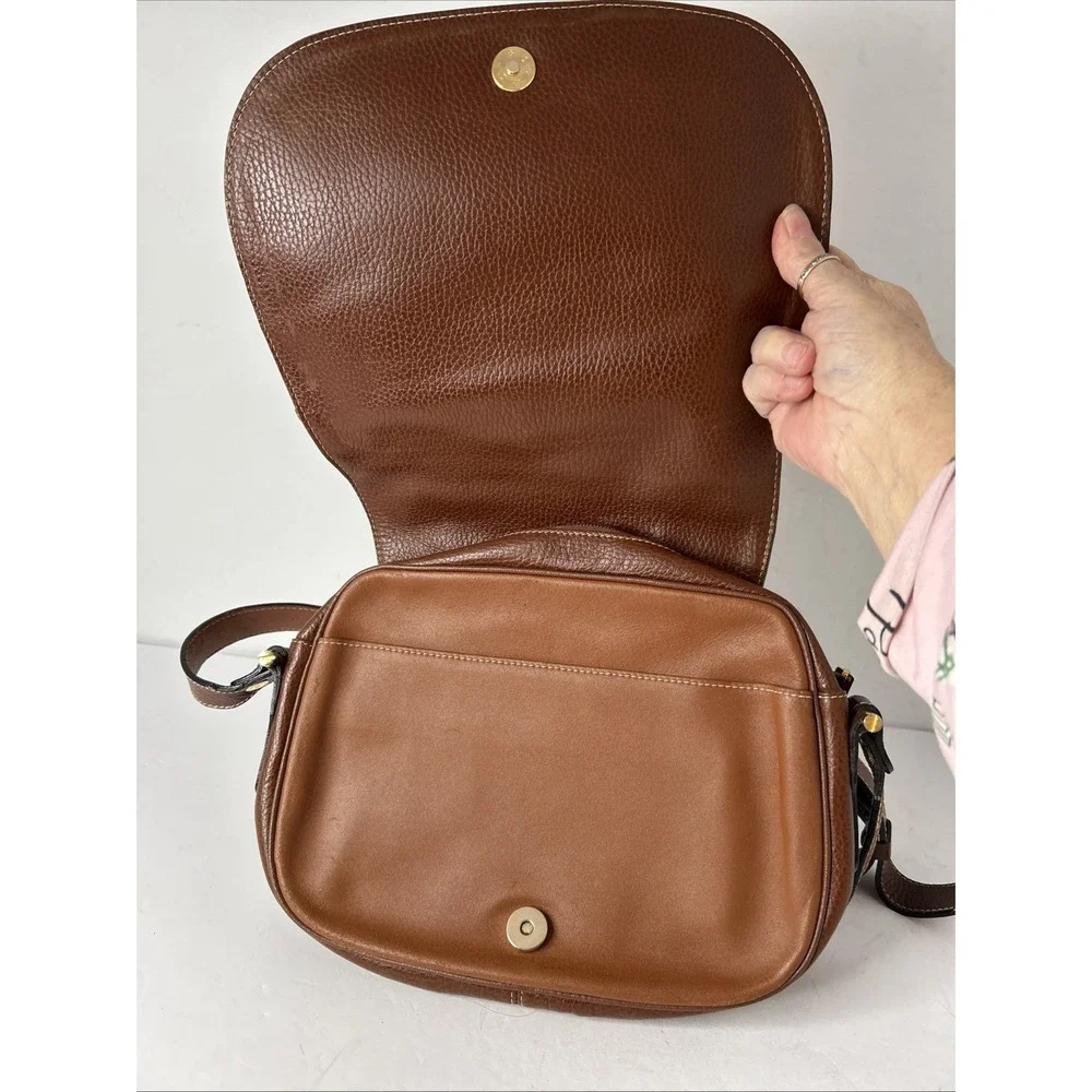 Pourchet Vintage Paris Purse‎ Crossbody Leather Saddle Bag Purse